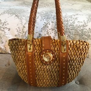 Michael Kors Santorini wicker/straw tote